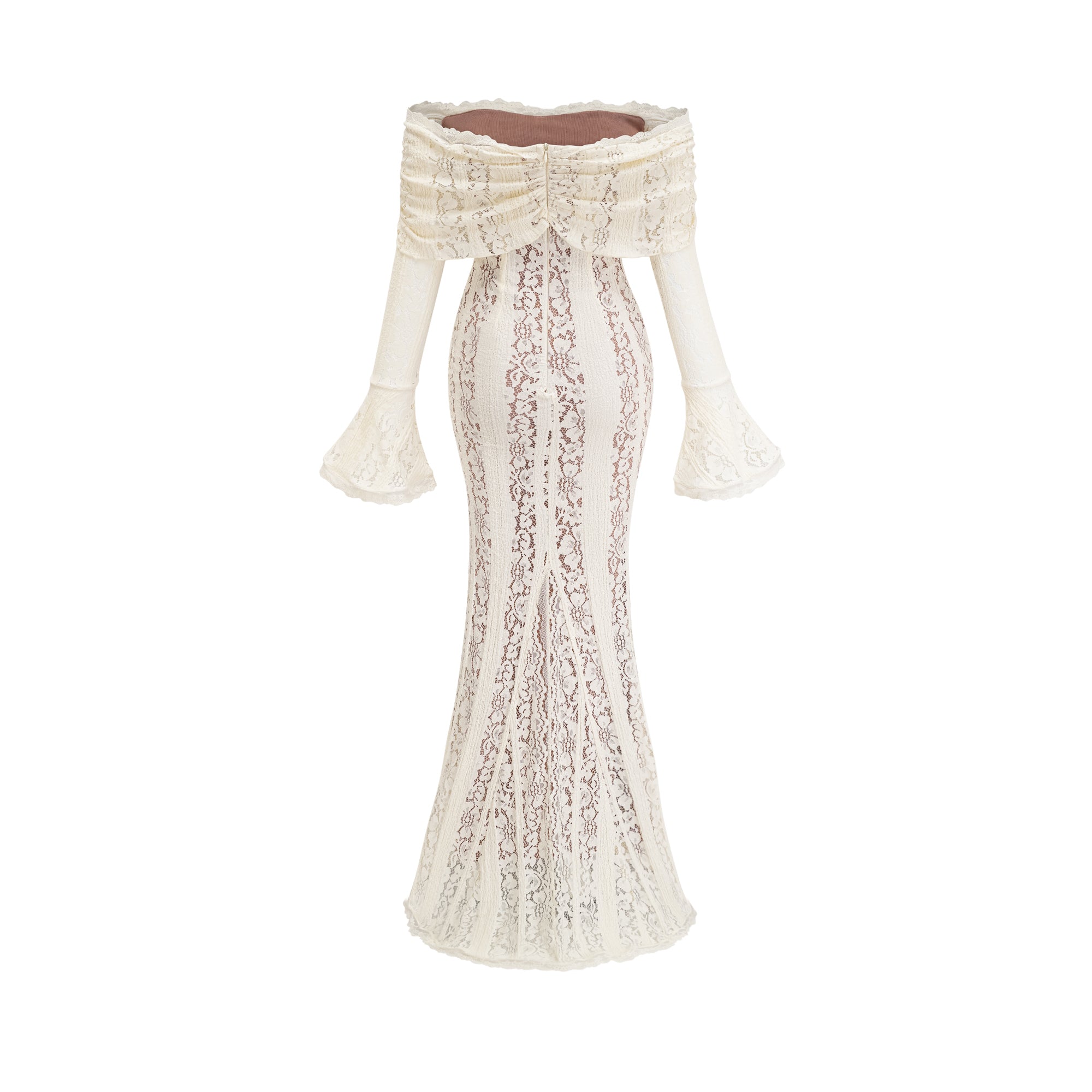 Emeline White Floral Lace Maxi Dress