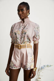 Janelle Rosé Floral-Print Matching Set