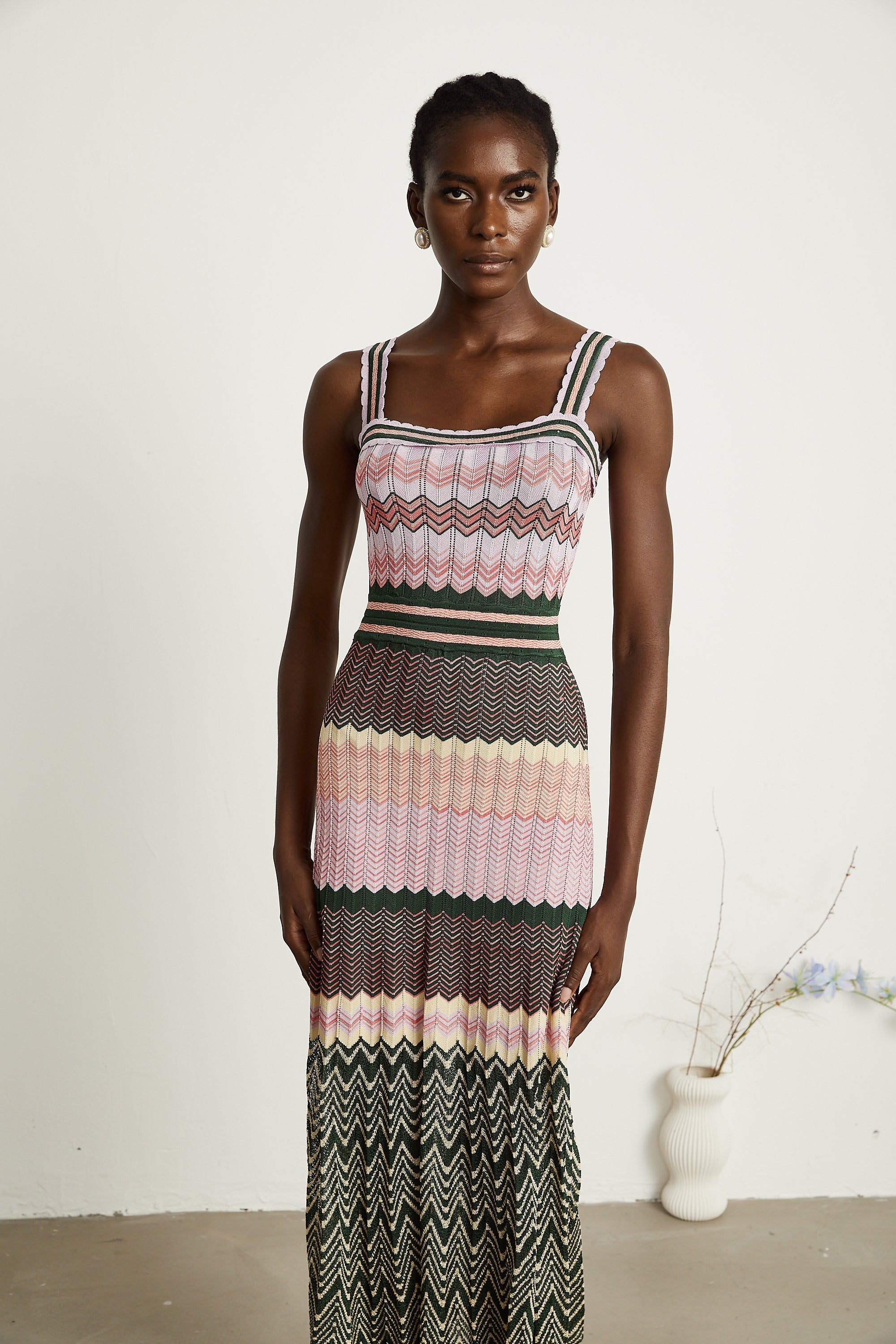 Cléo Striped Midi Dress