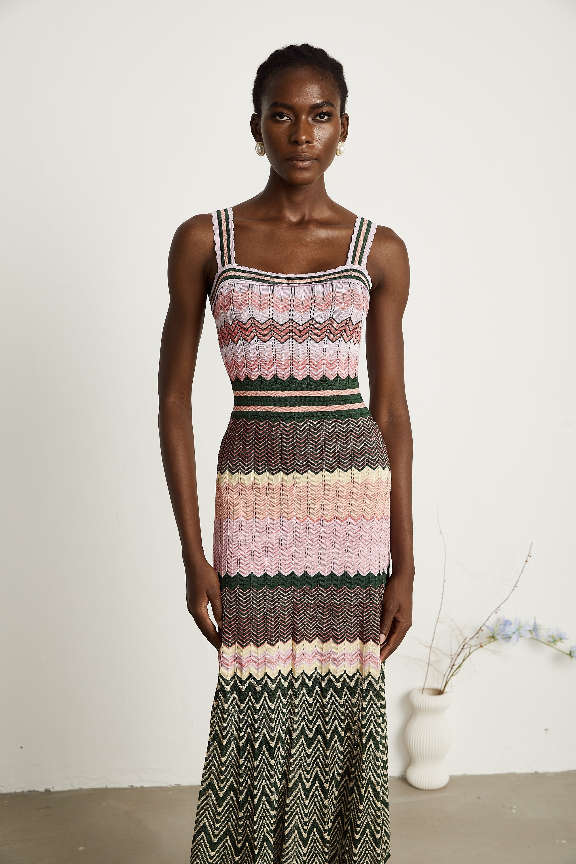 Cléo Striped Midi Dress