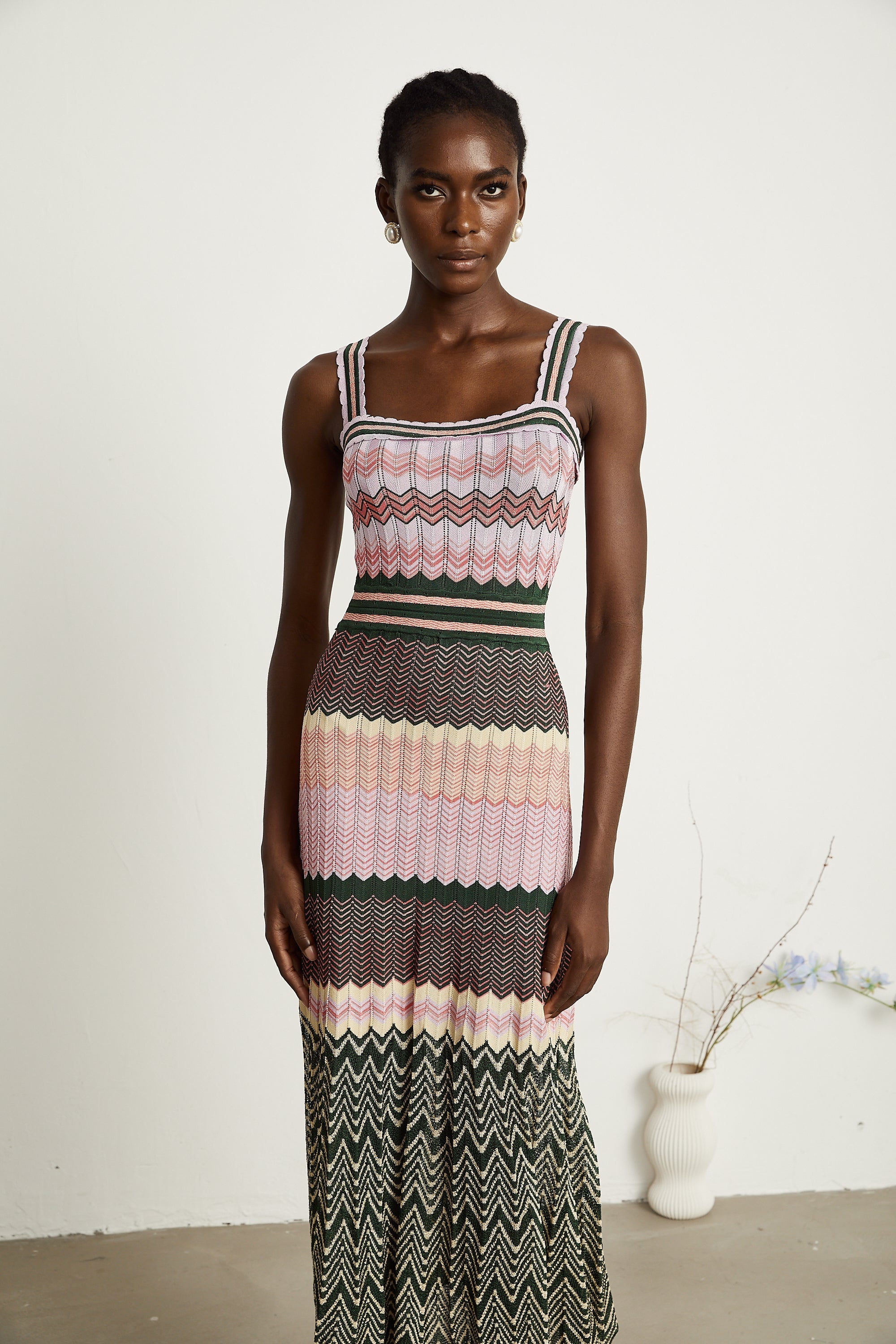 Cléo Striped Midi Dress