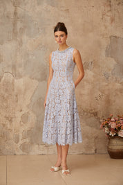 Amélie Bleu Lace Midi