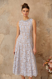 Amélie Bleu Lace Midi