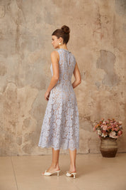 Amélie Bleu Lace Midi