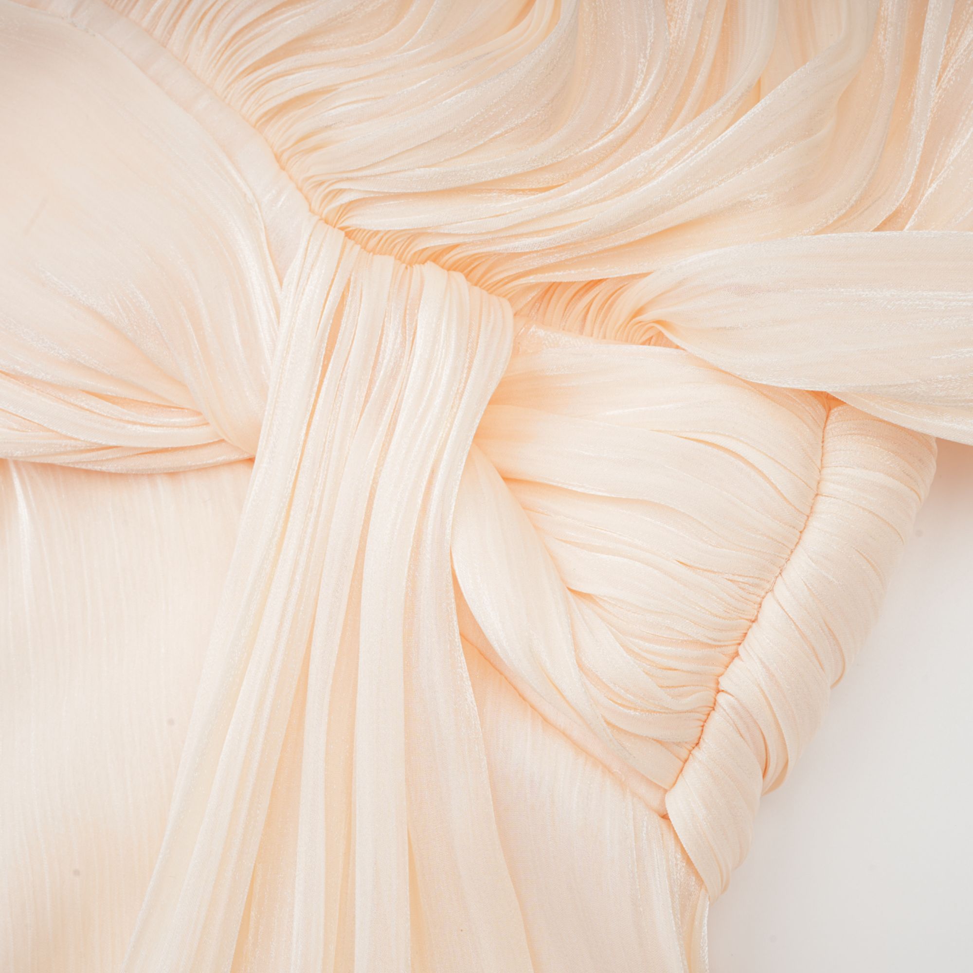 Céleste Ivory Pleated Mini Dress