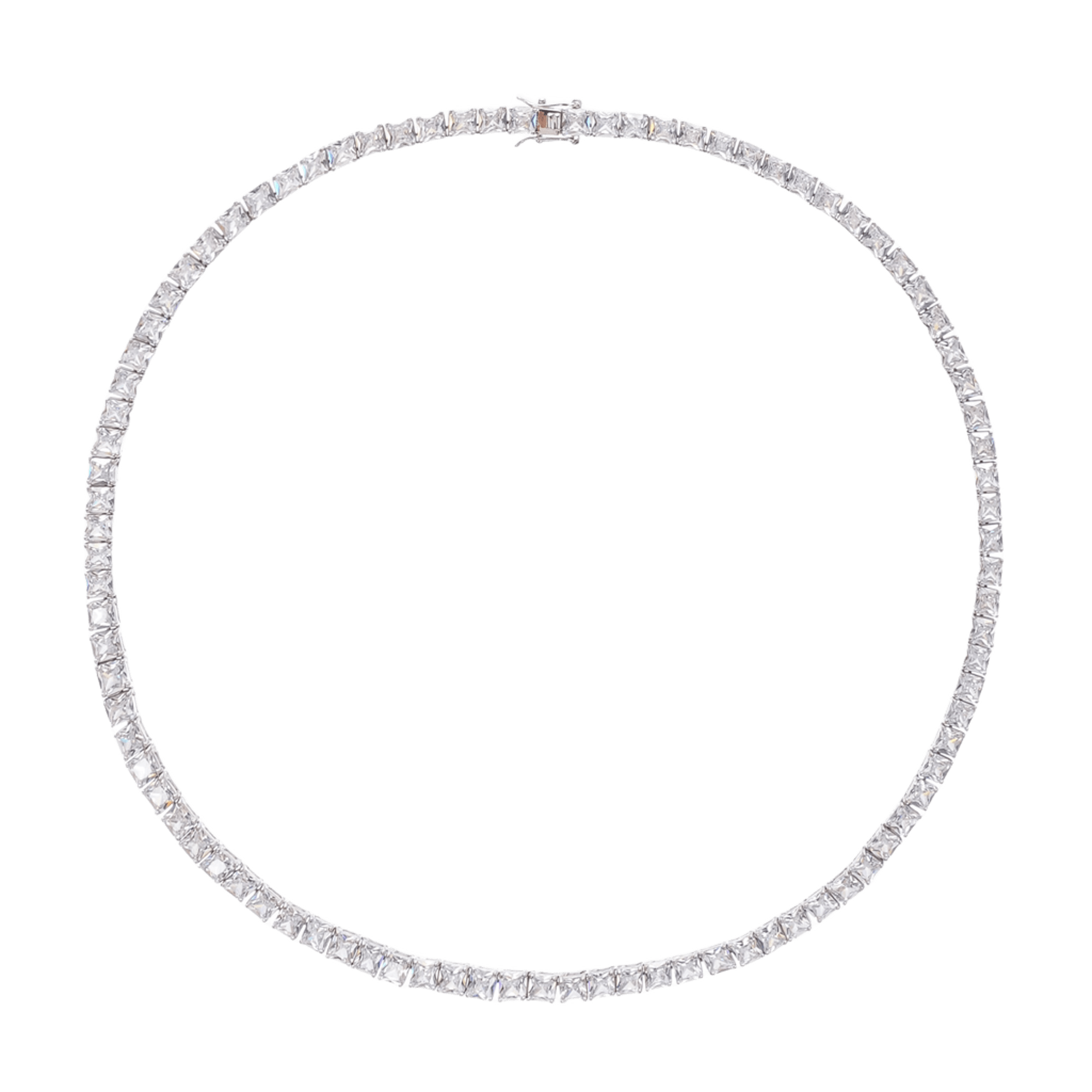 "Éclat" Crystal Necklace – Silver