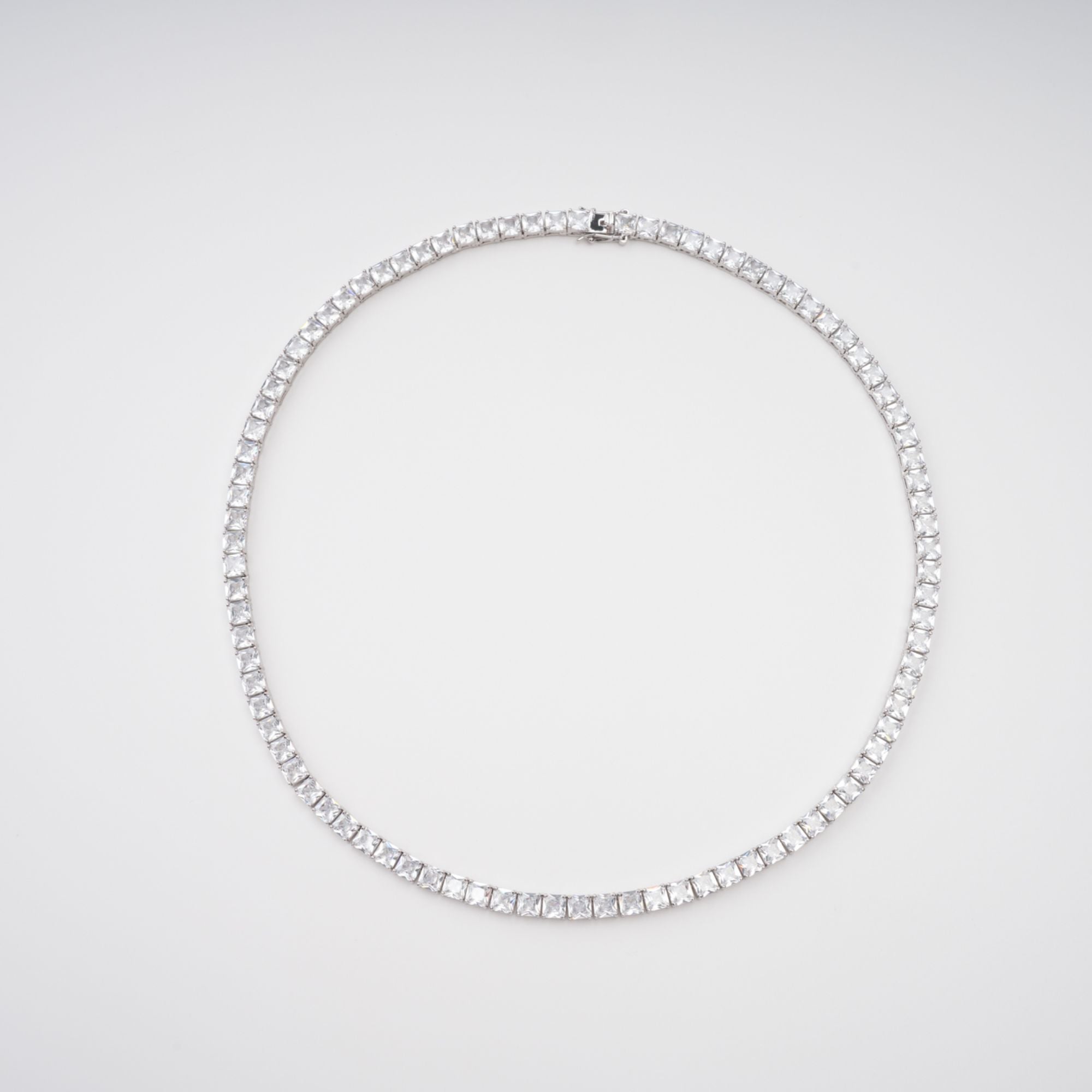"Éclat" Crystal Necklace – Silver