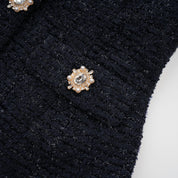 R&S Navy Textured Maxi Dress