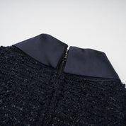 R&S Navy Textured Maxi Dress