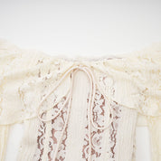 Emeline White Floral Lace Maxi Dress