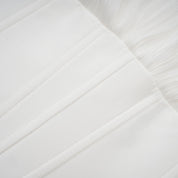 White Ruffled Mini Dress with Corset Detail
