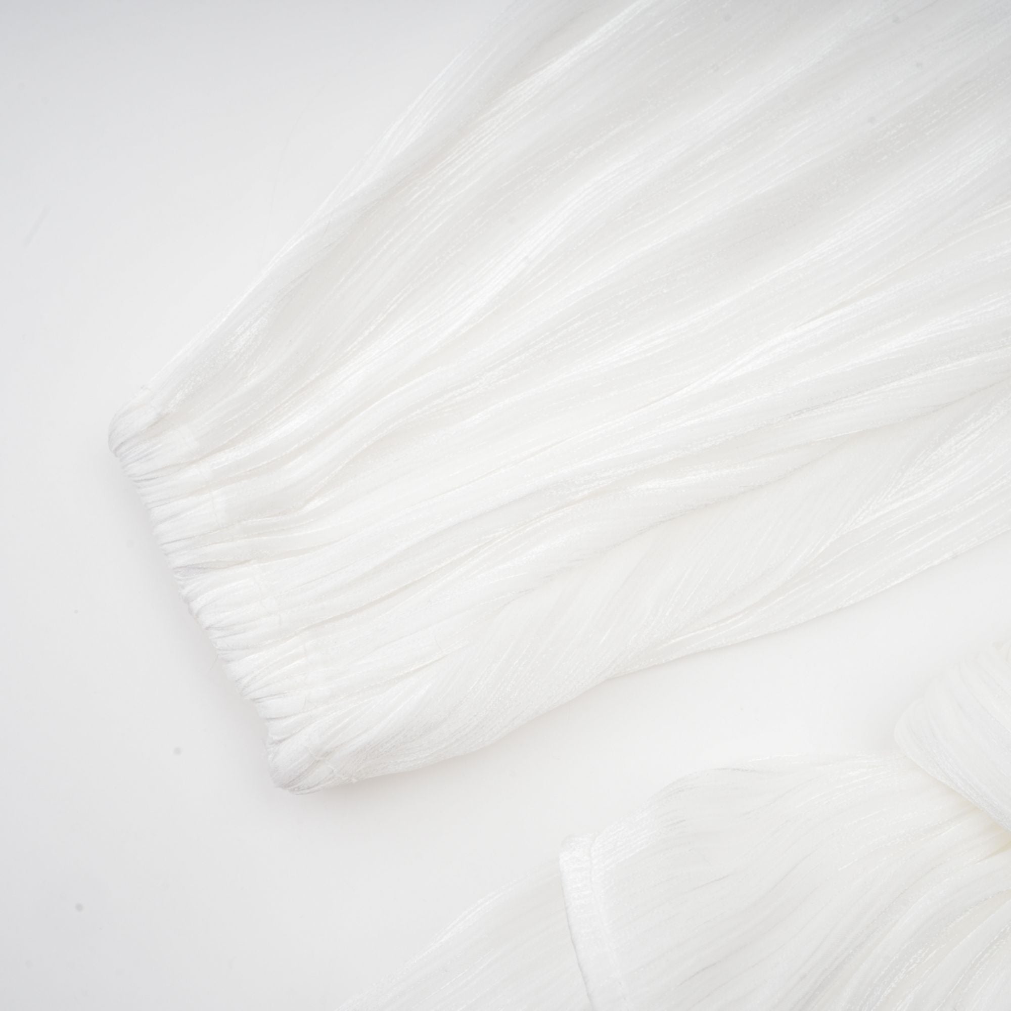 White Ruffled Mini Dress with Corset Detail