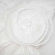 White Ruffled Mini Dress with Corset Detail