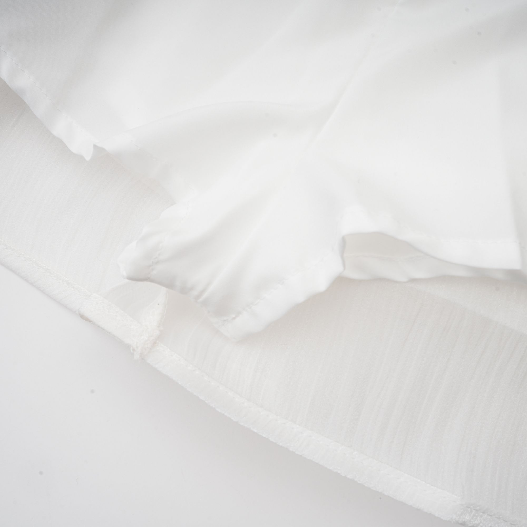 White Ruffled Mini Dress with Corset Detail