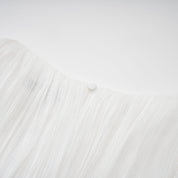 White Ruffled Mini Dress with Corset Detail