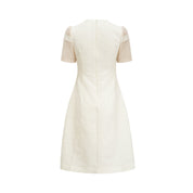 Éliane Embroidered Panel Midi Dress