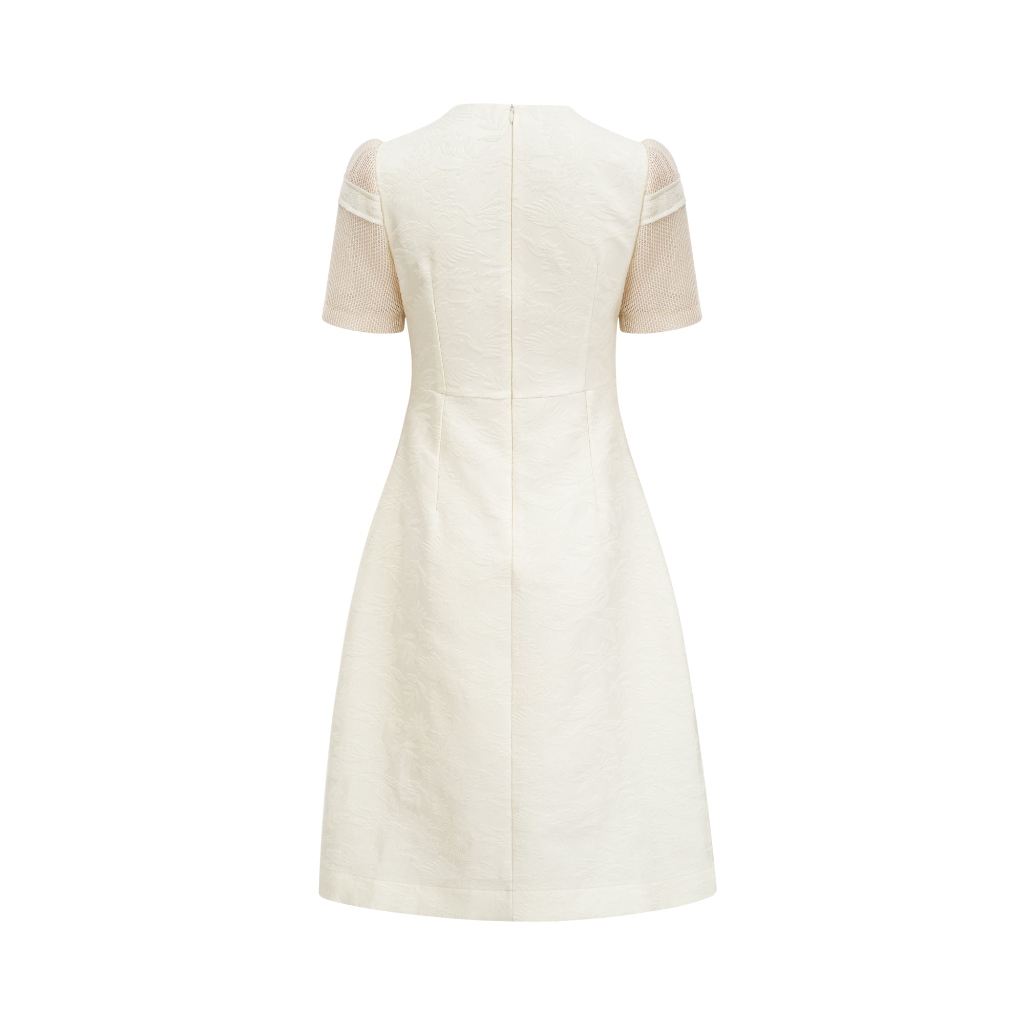 Éliane Embroidered Panel Midi Dress